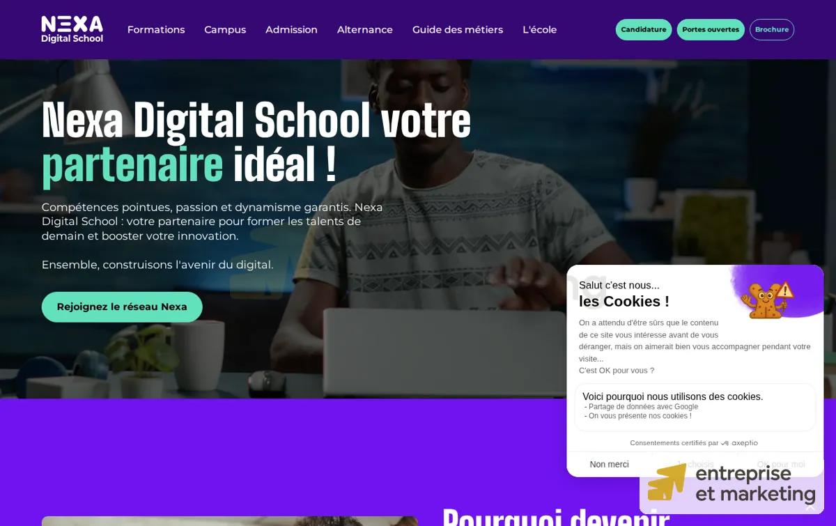 Capture : Nos Partenaires de Confiance | Nexa Digital School